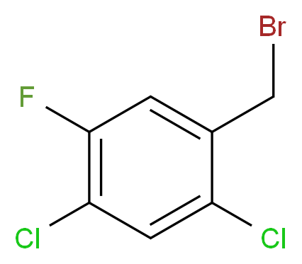 1-(bromomethyl)-2,4-dichloro-5-fluorobenzene_分子结构_CAS_261763-27-3