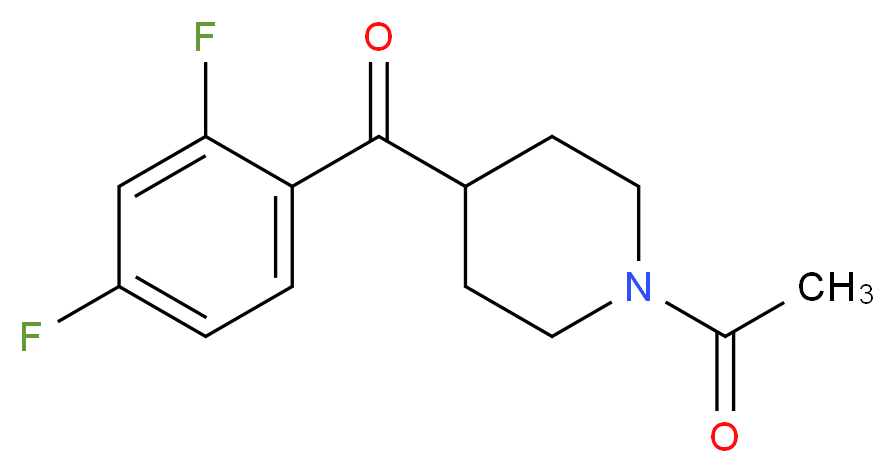 1-[4-(2,4-difluorobenzoyl)piperidin-1-yl]ethan-1-one_分子结构_CAS_84162-82-3