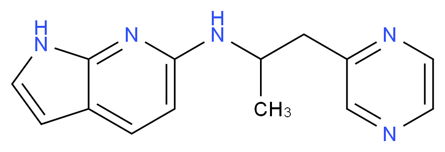 N-(1-methyl-2-pyrazin-2-ylethyl)-1H-pyrrolo[2,3-b]pyridin-6-amine_分子结构_CAS_)