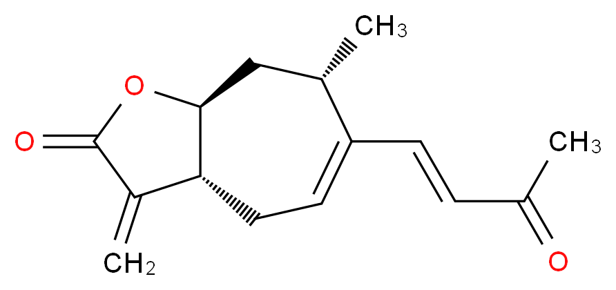 (3aR,7S,8aS)-7-methyl-3-methylidene-6-[(1E)-3-oxobut-1-en-1-yl]-2H,3H,3aH,4H,7H,8H,8aH-cyclohepta[b]furan-2-one_分子结构_CAS_26791-73-1