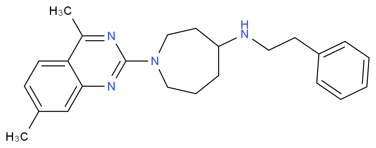 1-(4,7-dimethyl-2-quinazolinyl)-N-(2-phenylethyl)-4-azepanamine_分子结构_CAS_)