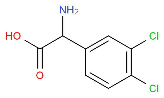 2-Amino-2-(3,4-dichlorophenyl)acetic acid_分子结构_CAS_128349-50-8)