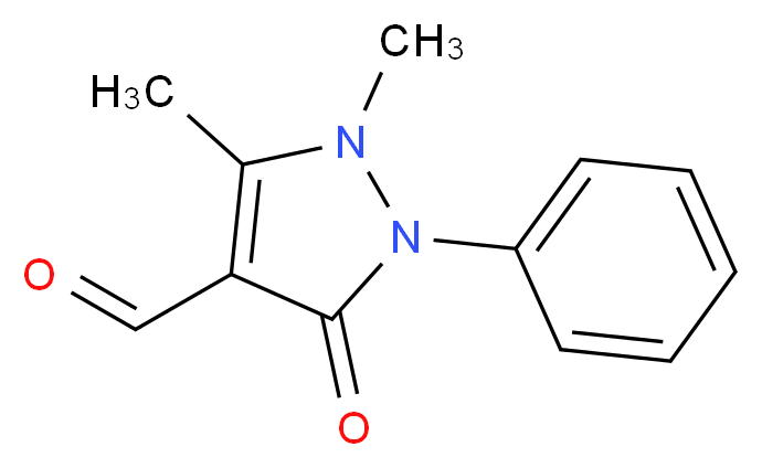 2,3-Dihydro-1,5-dimethyl-3-oxo-2-phenyl-1H-pyrazole-4-carboxaldehyde_分子结构_CAS_950-81-2)