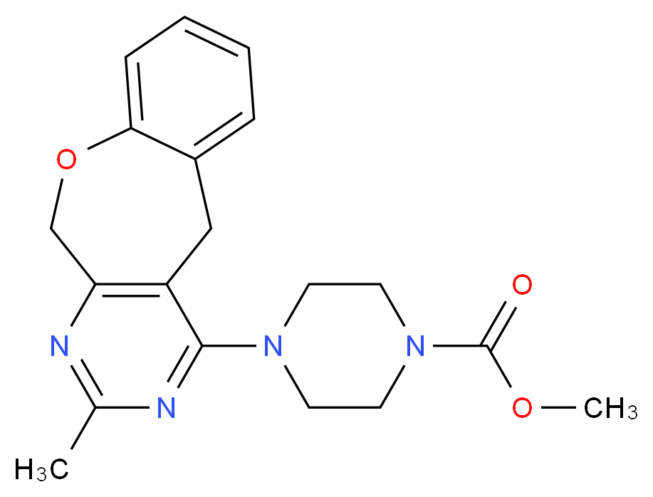 methyl 4-(2-methyl-5,11-dihydro[1]benzoxepino[3,4-d]pyrimidin-4-yl)piperazine-1-carboxylate_分子结构_CAS_)