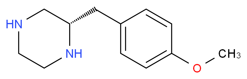 (2S)-2-[(4-methoxyphenyl)methyl]piperazine_分子结构_CAS_612502-39-3