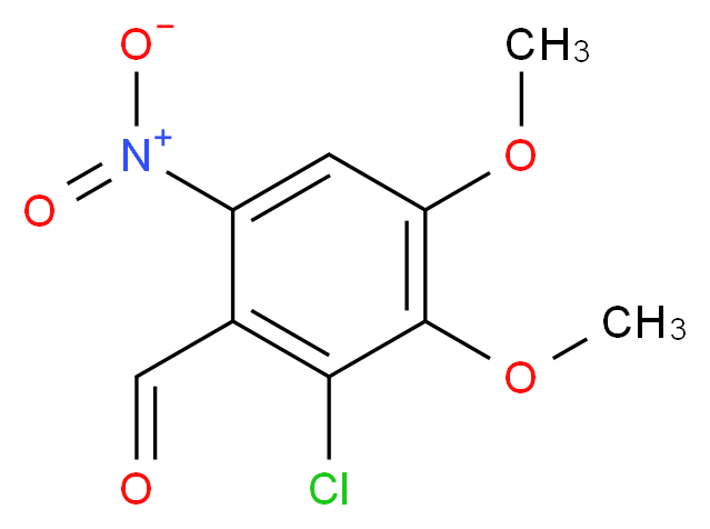 2-chloro-3,4-dimethoxy-6-nitrobenzaldehyde_分子结构_CAS_82330-54-9)