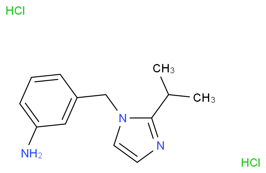 3-{[2-(propan-2-yl)-1H-imidazol-1-yl]methyl}aniline dihydrochloride_分子结构_CAS_1211449-75-0