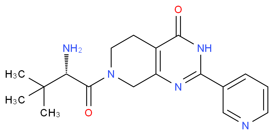7-(3-methyl-L-valyl)-2-pyridin-3-yl-5,6,7,8-tetrahydropyrido[3,4-d]pyrimidin-4(3H)-one_分子结构_CAS_)