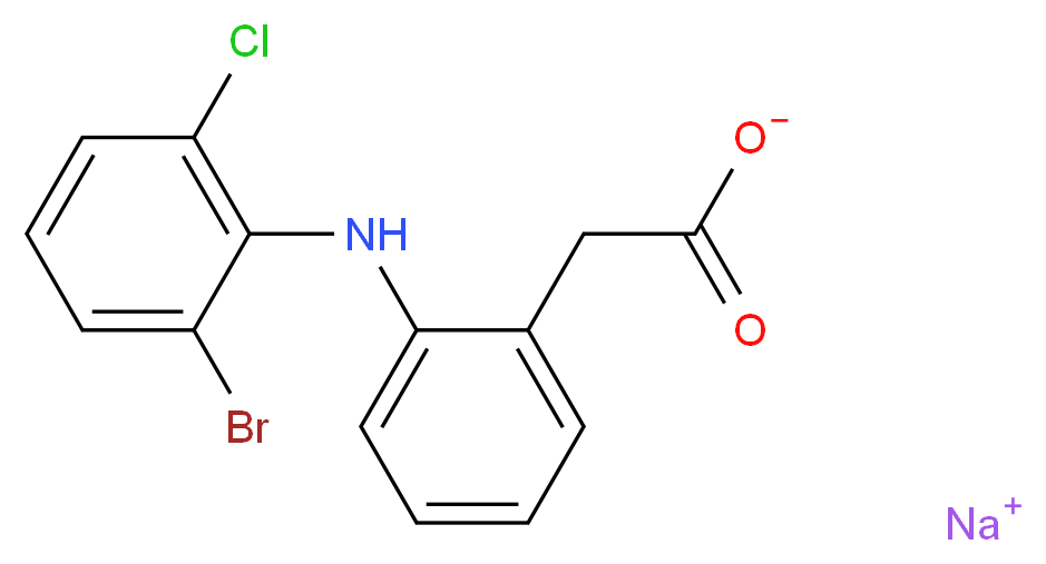 Diclofenac Monobromo Sodium Salt Impurity_分子结构_CAS_127792-45-4)