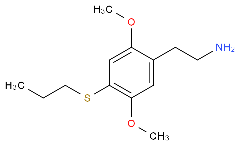 2-[2,5-dimethoxy-4-(propylsulfanyl)phenyl]ethan-1-amine_分子结构_CAS_207740-26-9