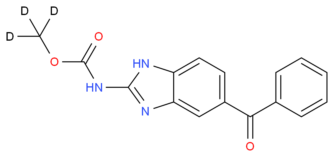 (<sup>2</sup>H<sub>3</sub>)methyl N-(5-benzoyl-1H-1,3-benzodiazol-2-yl)carbamate_分子结构_CAS_1173021-87-8