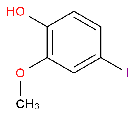 4-iodo-2-methoxyphenol_分子结构_CAS_203861-62-5