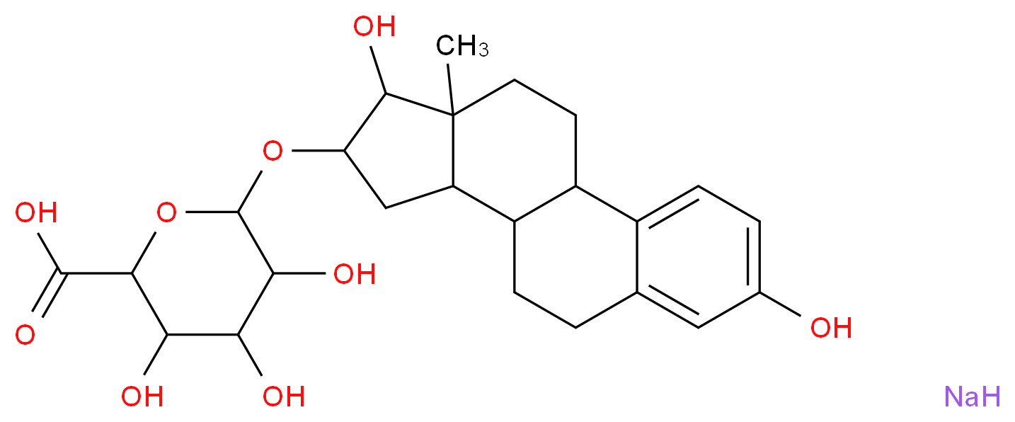 Estriol 16α-(β-D-glucuronide) sodium salt_分子结构_CAS_1852-44-4)