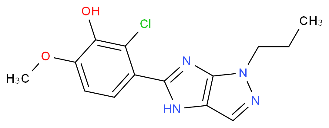 2-chloro-6-methoxy-3-(1-propyl-1,4-dihydroimidazo[4,5-c]pyrazol-5-yl)phenol_分子结构_CAS_)