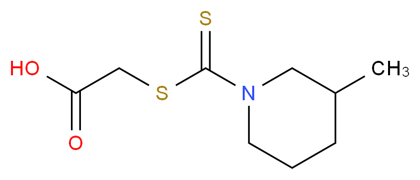 {[(3-methylpiperidin-1-yl)carbonothioyl]thio}acetic acid_分子结构_CAS_6499-11-2)