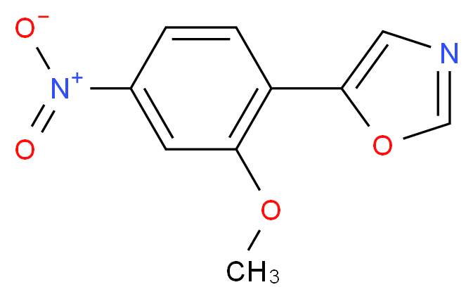 5-(2-methoxy-4-nitrophenyl)-1,3-oxazole_分子结构_CAS_198821-78-2