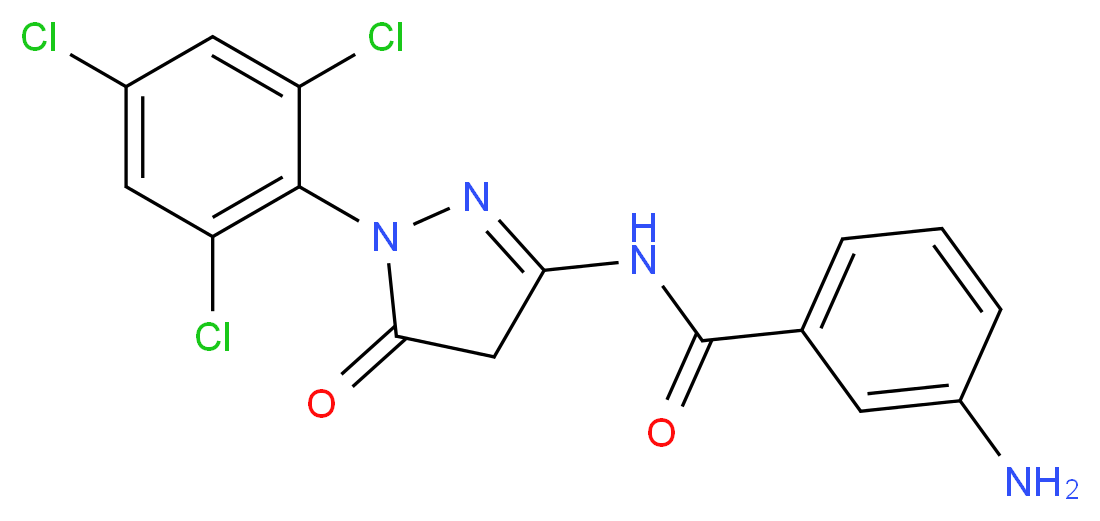 3-Amino-N-(5-oxo-1-(2,4,6-trichlorophenyl)-4,5-dihydro-1H-pyrazol-3-yl)benzamide_分子结构_CAS_40567-18-8)