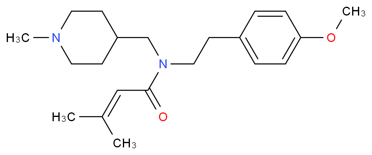 N-[2-(4-methoxyphenyl)ethyl]-3-methyl-N-[(1-methyl-4-piperidinyl)methyl]-2-butenamide_分子结构_CAS_)