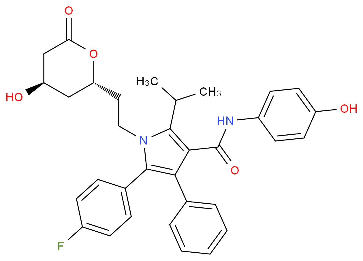 4-Hydroxy Atorvastatin Lactone_分子结构_CAS_163217-70-7)