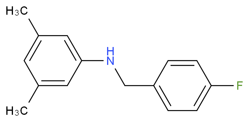 N-[(4-fluorophenyl)methyl]-3,5-dimethylaniline_分子结构_CAS_356531-58-3