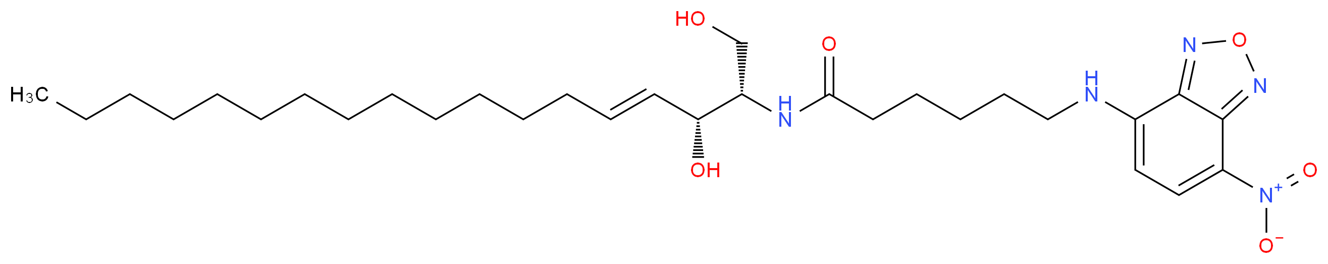 N-[(2S,3R,4E)-1,3-dihydroxyoctadec-4-en-2-yl]-6-[(7-nitro-2,1,3-benzoxadiazol-4-yl)amino]hexanamide_分子结构_CAS_86701-10-2