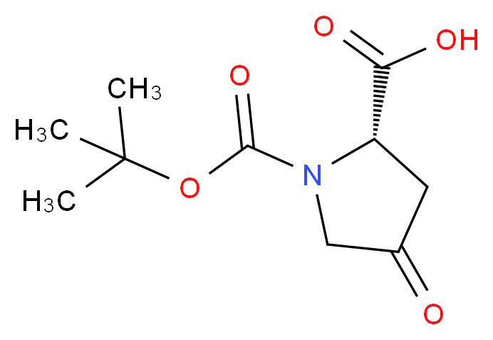 N-Boc-4-氧代-L-脯氨酸_分子结构_CAS_84348-37-8)