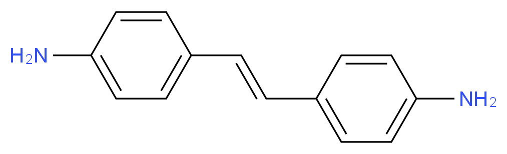 4-[(E)-2-(4-aminophenyl)ethenyl]aniline_分子结构_CAS_54760-75-7