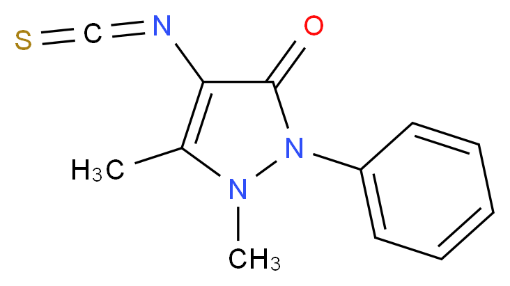 4-isothiocyanato-1,5-dimethyl-2-phenyl-2,3-dihydro-1H-pyrazol-3-one_分子结构_CAS_91397-03-4