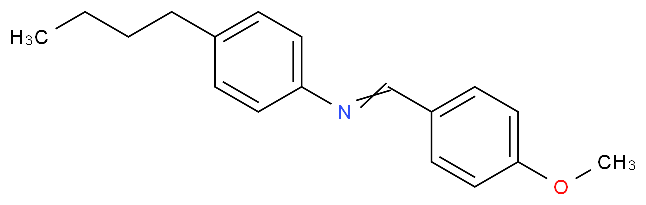 4-butyl-N-[(4-methoxyphenyl)methylidene]aniline_分子结构_CAS_97402-82-9