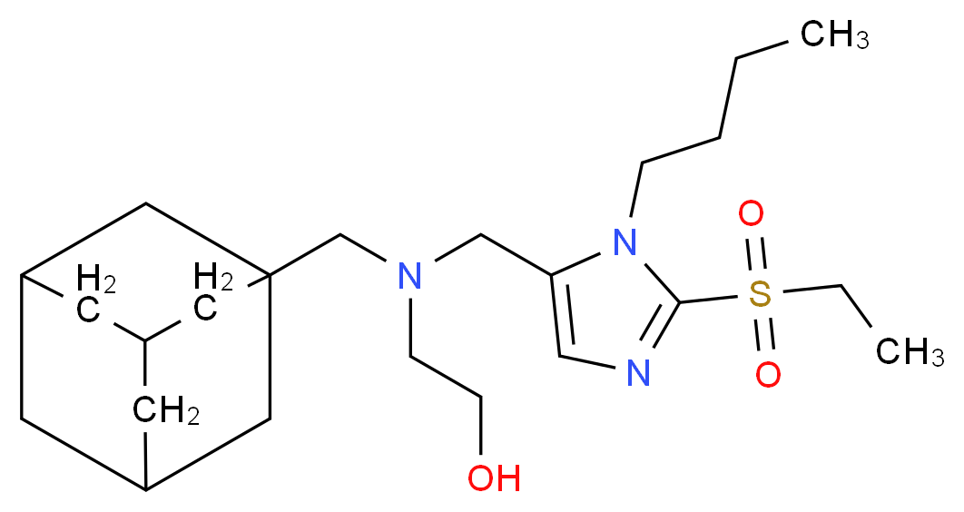 2-((1-adamantylmethyl){[1-butyl-2-(ethylsulfonyl)-1H-imidazol-5-yl]methyl}amino)ethanol_分子结构_CAS_)