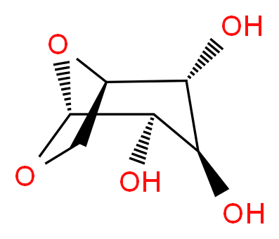 (1R,2R,3R,4R,5R)-6,8-dioxabicyclo[3.2.1]octane-2,3,4-triol_分子结构_CAS_14168-65-1