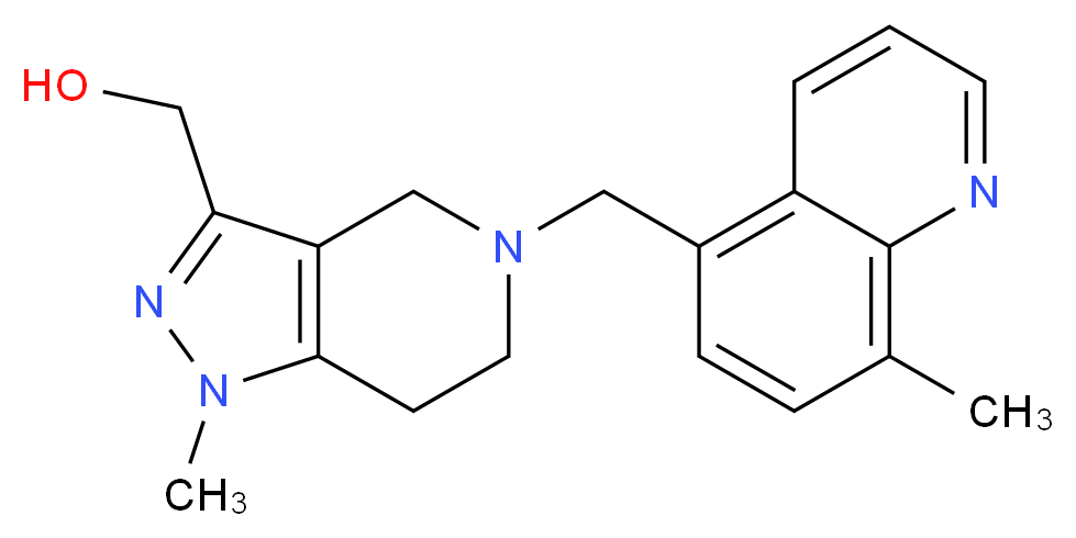 {1-methyl-5-[(8-methylquinolin-5-yl)methyl]-4,5,6,7-tetrahydro-1H-pyrazolo[4,3-c]pyridin-3-yl}methanol_分子结构_CAS_)