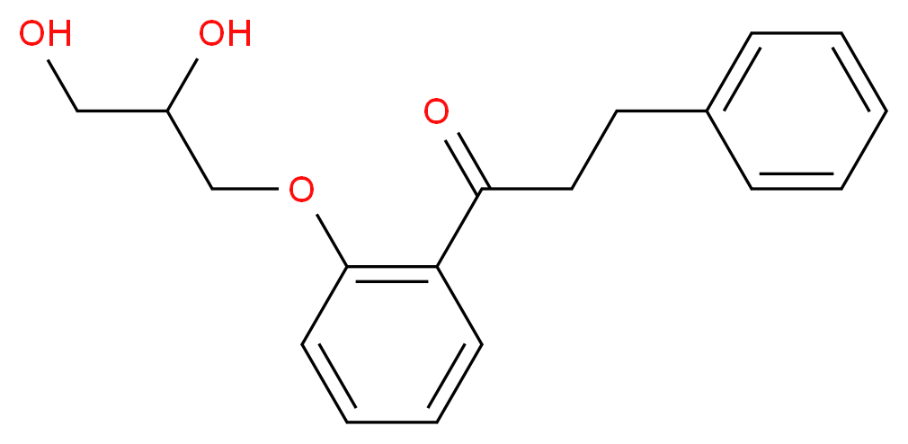 1-[2-(2,3-dihydroxypropoxy)phenyl]-3-phenylpropan-1-one_分子结构_CAS_91401-73-9