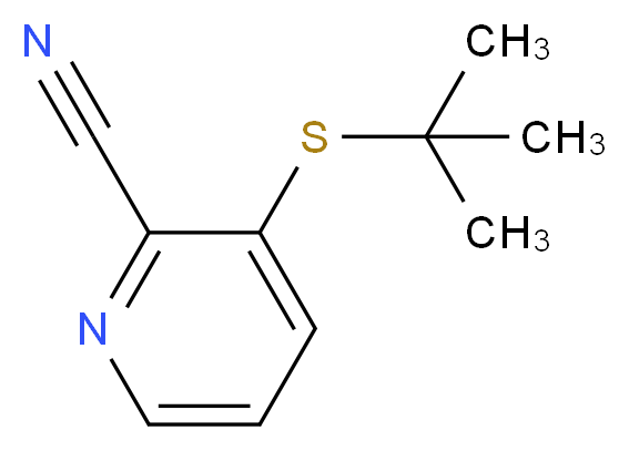 3-(tert-butylsulfanyl)pyridine-2-carbonitrile_分子结构_CAS_178811-40-0