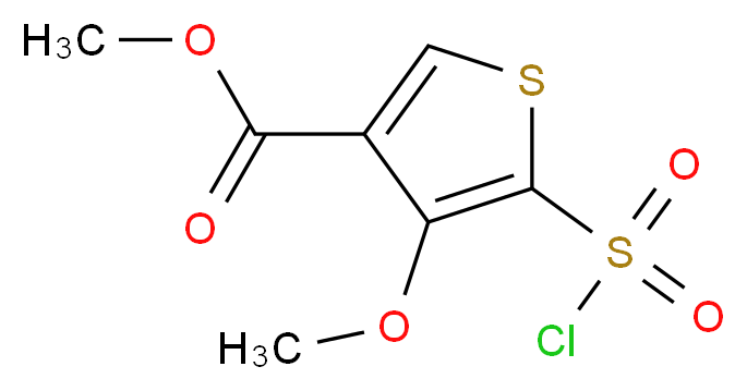 3-Methoxy-4-(methoxycarbonyl)thiophene-2-sulphonyl chloride 97%_分子结构_CAS_175203-45-9)