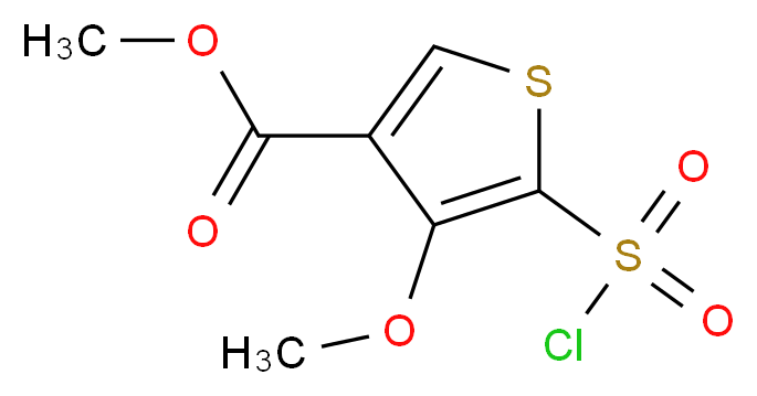 3-Methoxy-4-(methoxycarbonyl)thiophene-2-sulfonyl chloride_分子结构_CAS_175203-45-9)