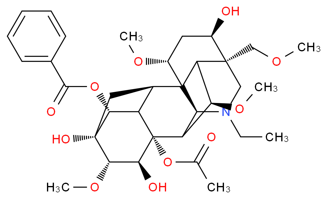 乌头碱_分子结构_CAS_302-27-2)