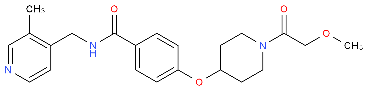 4-{[1-(methoxyacetyl)-4-piperidinyl]oxy}-N-[(3-methyl-4-pyridinyl)methyl]benzamide_分子结构_CAS_)