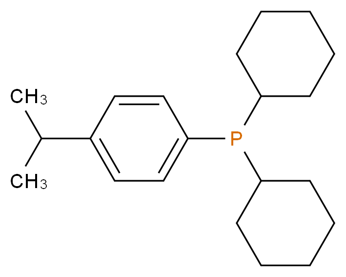 dicyclohexyl[4-(propan-2-yl)phenyl]phosphane_分子结构_CAS_1202865-62-0