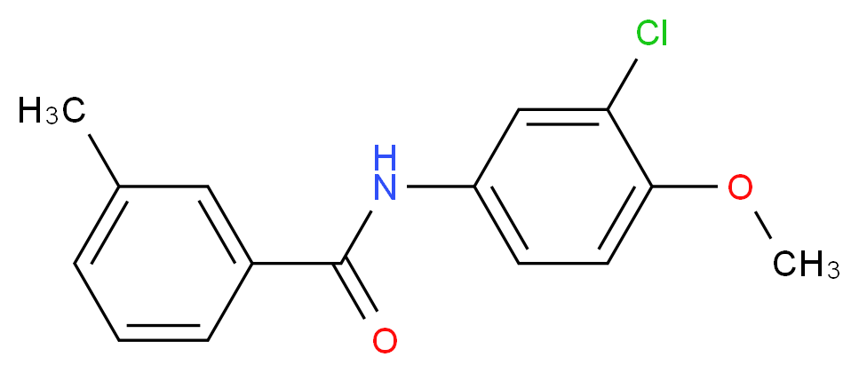 N-(3-chloro-4-methoxyphenyl)-3-methylbenzamide_分子结构_CAS_413582-01-1