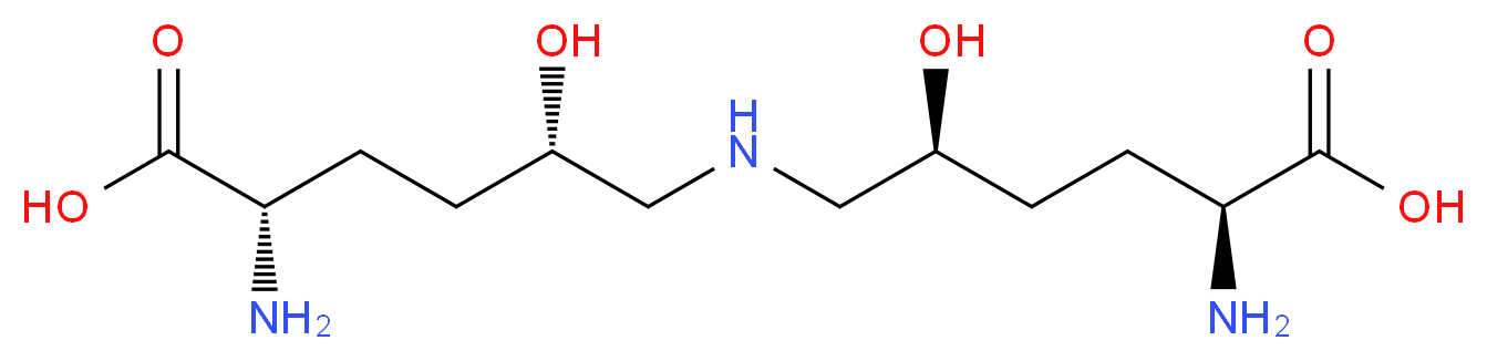 (2S,5S)-2-amino-6-{[(2S,5S)-5-amino-5-carboxy-2-hydroxypentyl]amino}-5-hydroxyhexanoic acid_分子结构_CAS_32619-23-1