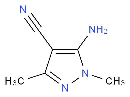 5-amino-1,3-dimethyl-1H-pyrazole-4-carbonitrile_分子结构_CAS_54820-92-7