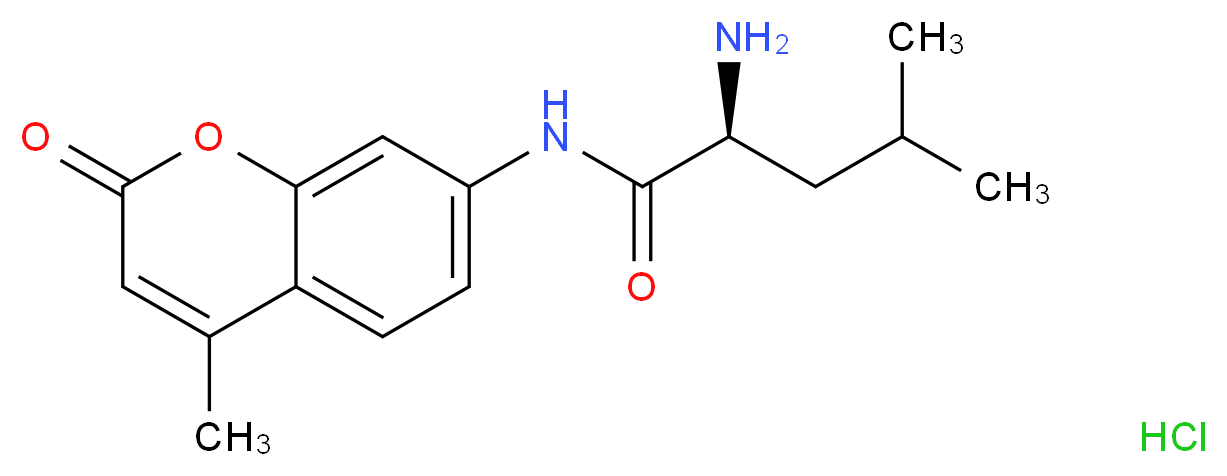 L-Leucine 7-amido-4-methyl coumarin hydrochloride_分子结构_CAS_62480-44-8)
