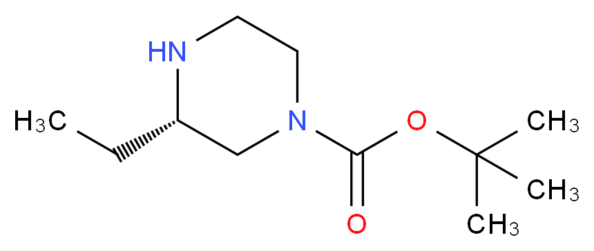 tert-butyl (3S)-3-ethylpiperazine-1-carboxylate_分子结构_CAS_928025-56-3