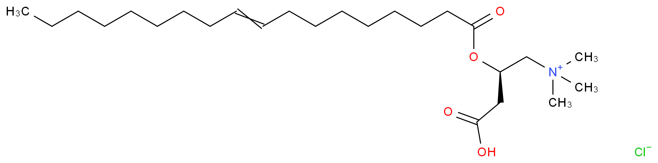 [(2R)-3-carboxy-2-(octadec-9-enoyloxy)propyl]trimethylazanium chloride_分子结构_CAS_31062-78-9