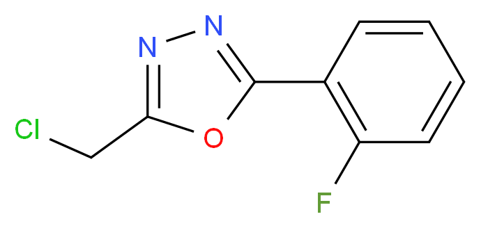 2-(chloromethyl)-5-(2-fluorophenyl)-1,3,4-oxadiazole_分子结构_CAS_350672-17-2