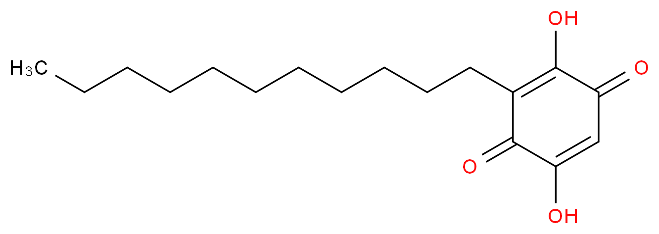 2,5-dihydroxy-3-undecylcyclohexa-2,5-diene-1,4-dione_分子结构_CAS_550-24-3