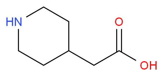 Piperidin-4-ylacetic acid_分子结构_CAS_51052-78-9)