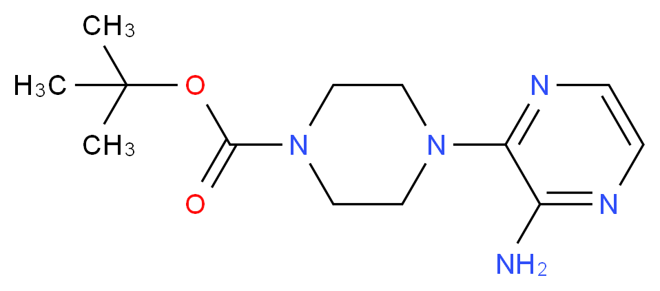 2-Amino-3-(4-Boc-piperazin-1-yl)pyrazine_分子结构_CAS_1208542-95-3)