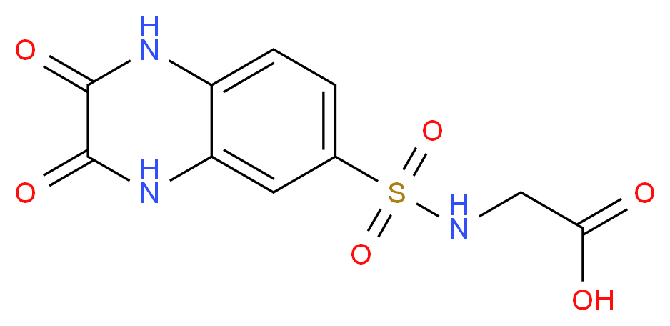 (2,3-Dioxo-1,2,3,4-tetrahydro-quinoxaline-6-sulfonylamino)-acetic acid_分子结构_CAS_)